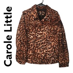 Carole Little Print Animal  Jacket Size 3X